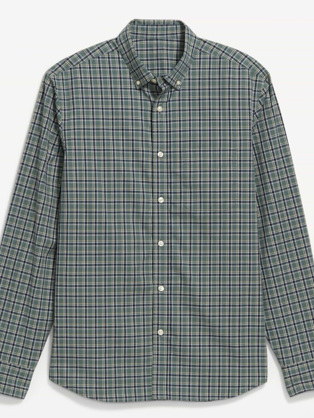 Old Navy Green Cotyon Plaid Button-Down Shirt